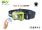 Smart 3W IP64 Rechargeable LED Motion Sensor Headlamp For Hiking