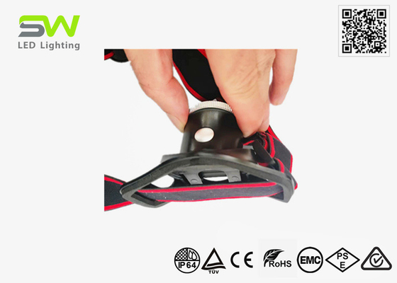 Zoomable Headlamp With Red Warning Rear Lamp Outdoor Safety Search Rescue