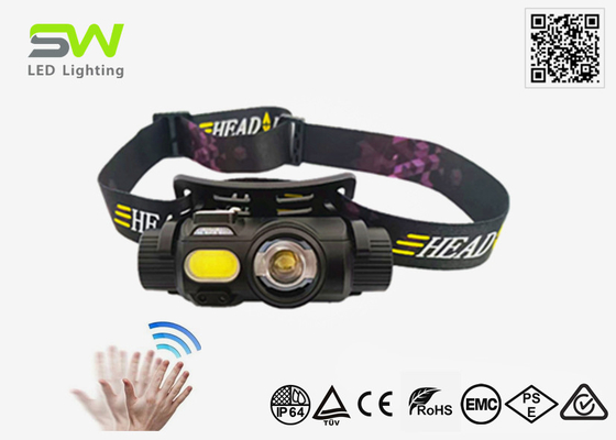 Versatile Touchless Sensor Activated Head Torch With Magnetic Tail COB Flood Beam