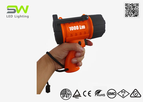 Compact 1000 Lumen Rechargeable Floating Marine Spotlight With Hanging Hook