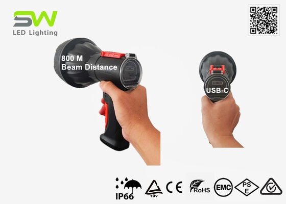 Rechargeable 50W 6000 Lumens Searchlight With Glow-in-the-Dark For Hunting Marine