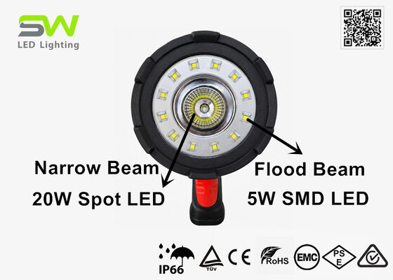 Multifunctional Pistol Grip Searchlight With Hybrid Flood Beam and Focus Beam