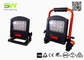 60W 5000 Lm Battery Powered Portable LED Flood Lights Magnetic Red Flashing