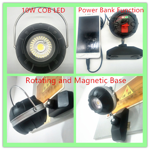 900 Lumen Rotating Rechargeable Led Work Lamp , Brightest Led Work Light