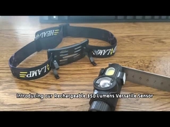 Rechargeable Motion Sensor Headlamp Versatile Torch Light With Magnet Pocket Clip