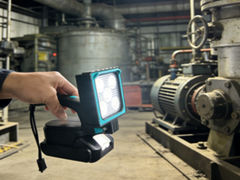 Watch: 25W Compact Handheld 18V Makita Battery Work Light With Handle For Inspection Showcase